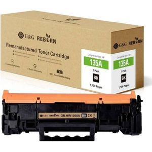G&G, Toner, Toner vervangt HP 135A Compatibel Zwart 1100 pagina's Reborn gereviseerd (BK)