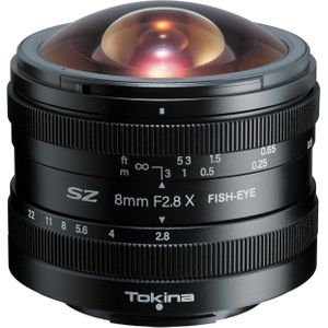 Tokina SZ 8mm F2.8 MF Fuji X-Mount (Fujifilm X, APS-C / DX), Objectief, Zwart