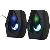 Van kleur veranderende gaming speakerset, 2-delig., PC-luidspreker