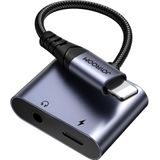 Joyroom - SY-L01 - Lightning naar Lightning / 3,5 mm DAC-adapter - Zwart