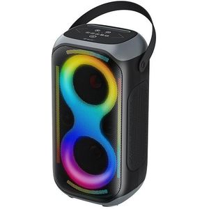 Tracer King 2 Φορητό Ηχείο 50W 2.1,Bluetooth 5.1,TWS, λειτουργία Καραόκε,RGB LED,USB,Equalaizer μ (8 h, Voeding via USB, Oplaadbare batterij), Bluetooth luidspreker, Zwart