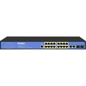 Ernitec - Managed Layer 2+ Switch - 16 Gigabit PoE Poorten - 1U Rackmontage
