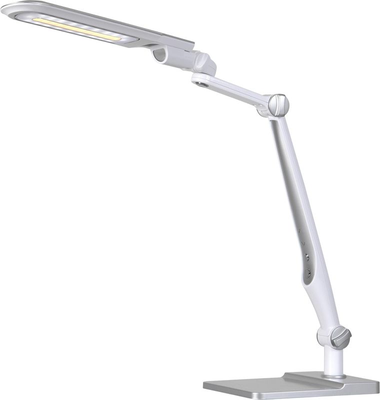 Multiflex - Ledbureaulamp - Zilver - Traploos Dimbaar - 3 Kleurtemperaturen