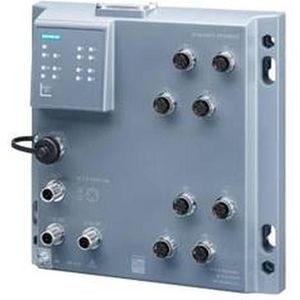 Siemens 6GK5208-0HA00-2ES6 Ethernet Switch - Zwart - IP65 - 8 Poorten