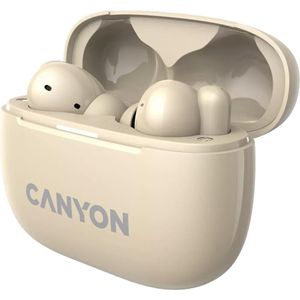 Canyon Canyon TWS-10, On Go, 10 ANC, True Wireless Bluetooth in-ear hoofdtelefoon, oplaadstation in (ANC, Draadloze), Koptelefoon, Beige