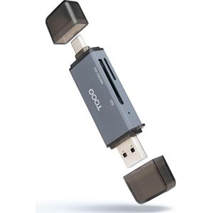 Tooq Technology - TQR-3001G - Geheugenkaartlezer - Grijs - USB 3.0 Type-B