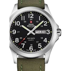 Swiss Military, Horloge, Quarzt, Groen, (Analoog horloge, 42 mm)