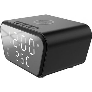 Rebeltec QI 10W W500 draadloze oplader met wekker (10 W), Draadloze laders