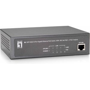 LevelOne GEP-0522 netwerk-switch Gigabit Ethernet (10/100/1000) Power over Ethernet (PoE) Grijs