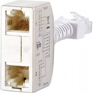 Metz Connect BTR Kabel delen Adpter Set pnp 2 Ethernet-ISDN Ethernet-ISDN zilver, Telefoon accessoires