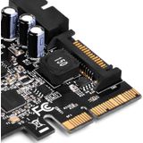 SilverStone - ECU05 - PCI-E 2.0 x2 Uitbreidingskaart - USB 3.1 Type-C - Zwart