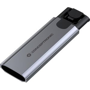 Conceptronic SSD-behuizing M-Key M.2 ->M/B+M-Key USB3.2 10Gb/s (M.2), Harddisk behuizing, Grijs