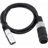 Omnitronic - Adapterkabel - Zwart - 1m - XLR(F)/XLR(M)