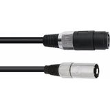 Omnitronic - Adapterkabel - Zwart - 1m - XLR(F)/XLR(M)