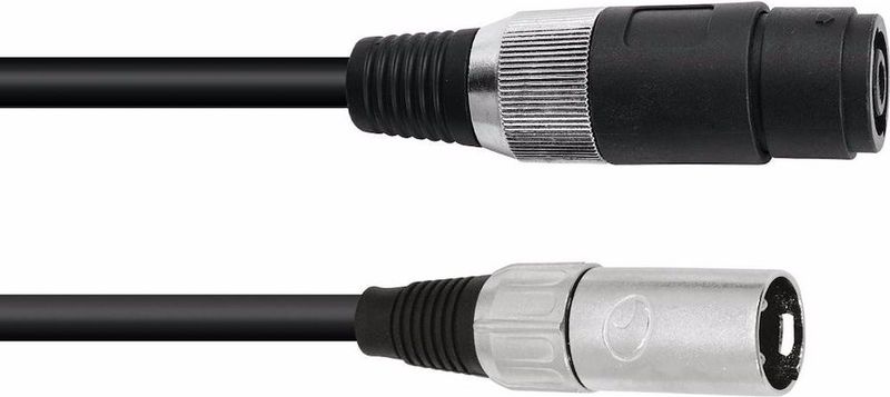 Omnitronic - Adapterkabel - Zwart - 1m - XLR(F)/XLR(M)