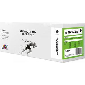 Print, Toner, Toner voor Brother TN3600 TB-TN3600N BK 100 nieuw (BK)