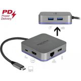 Delock - USB Type-C Docking Station - Grijs - Aluminium