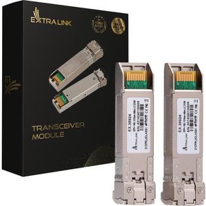 Extralink SFP+ 2-pack SFP+ Módulo , LC/UPC, 1310nm,, enkelvoudige modus, DOM, Zendontvangers