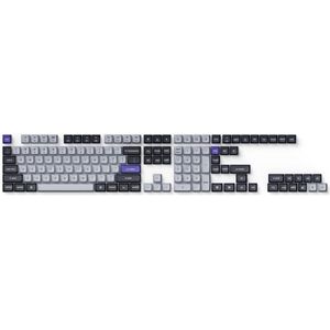 Keychron KSA Double Shot PBT Volledige Sleuteldop Set - Grijs en Zilver PBT-46, Keycaps, Zilver, Grijs