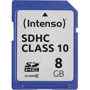 Intenso SD Class 10 (8 GB, SDHC, U1, UHS-I), Geheugenkaart, Blauw