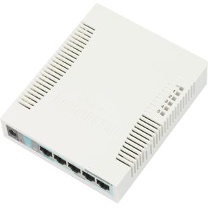 MikroTik - RouterBOARD RB260GS - Netwerkschakelaar - Wit - 6 Poorten - Managed