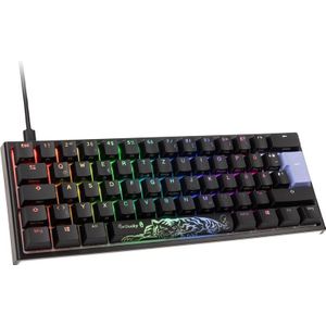 Ducky One 2 Pro Mini Gaming Keyboard, RGB LED - Kailh Rood (NL, Bedraad), Toetsenbord, Zwart