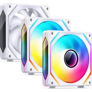 Style-Builds - Ventilatoren - Wit - 120 mm - Fluisterstil met ARGB-verlichting
