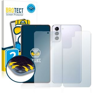 BROTECT 2x BROTECT Flex Full-Cover screen protector voor Samsung Galaxy S21 5G (voorkant + achterkant) (2 Stuk, Galaxy S21 5G), Smartphone beschermfolie