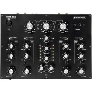 Omnitronic TRM-402 4-kanaals DJ-mixer, Mengtafel