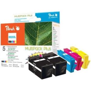 Peach 319222 inktcartridge 5 stuk(s) Hoog (XL) rendement Zwart, Cyaan, Magenta, Geel
