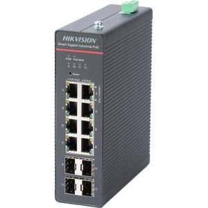 Hikvision 8 Port Gigabit Smart Managed (8 ports), Netwerkschakelaar, Zwart