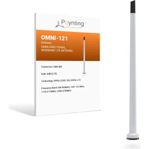 Poynting - Antenne- LTE/GSM- 2,4dbi omnidirectioneel/wand SMA-M "LTE" - Omnidirectioneel - 6 dB (GSM), Netwerkantenne