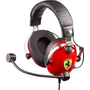 Thrustmaster T.Racing Scuderia Ferrari Editie (Bedraad), Gaming headset, Rood, Zwart