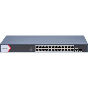 Hikvision DS-3E1526P-EIV2 beheerde PoE schakelaar (25 ports), Netwerkschakelaar, Grijs