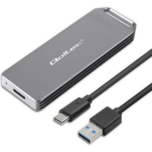Qoltec - Behuizing Mini - M.2 SSD NVMe PCIe - USB3.1 - 2TB - Zilver