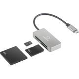 Renkforce - RF-PCR-210 - Geheugenkaartlezer - Zilver - USB-C 3.2 Gen 1