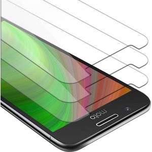 Cadorabo Glas ter bescherming van het scherm (3 Stuk, Motorola Moto G5), Smartphone beschermfolie