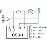 Elektrobock - CS3-1 - Nalooprelais - Wit - Voor Ventilatorbesturing