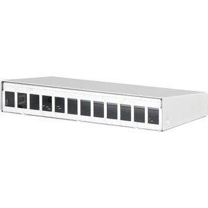 Metz Connect - Keystone AP-behuizing - 12 Poorten - Staalplaat - RAL9010