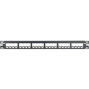 Panduit 24-poorts metalen modulair patchpaneel, RJ-45, rekmontage, 1U, 482,6 mm, 43,7 mm, 17,8 mm, Netwerkkabel