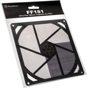 Silverstone SST-FF181B - Ventilatorfilter - Zwart - Nylon - Magnetisch