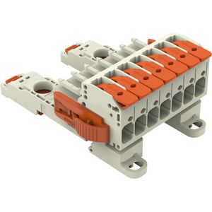 6x Wago 1-draads vrouwelijke multipoint connector, Elektronica benodigdheden + Behuizing, Grijs