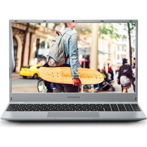 Medion Akoya E14301 (14", 256 GB, 8 GB, DE, AMD Ryzen 3 3200U), Notebook, Zilver