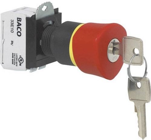 Noodstopknop - Baco L22GR01B - Robuust - Kunststof - Beschermingsgraad IP69K