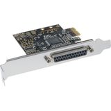 InLine - Parallelle PCI-Express Kaart - 1x 25-pins SUB-D - IEEE 1284 LPT Printerpoort