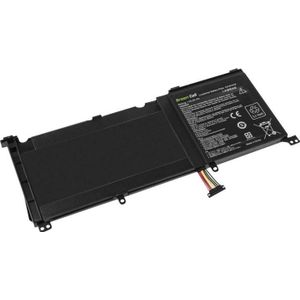 GreenCell Laptop Batterij C41N1416 Batterij voor Asus G501J UX501 - 15.2V - 3950mAh (3 Cellen, 3950 mAh), Notebook batterij, Zwart
