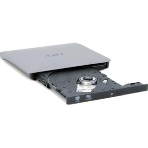 ADJ Masterizzatore Esterno Dvd-Rw USB 3.0 Bk/Sl, Optische drive, Zwart, Grijs