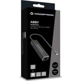 Conceptronic ABBY14B laptop dock & poortreplicator Bedraad USB 3.2 Gen 1 (3.1 Gen 1) Type-C Grijs