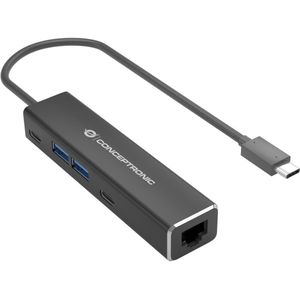 Conceptronic ABBY14B laptop dock & poortreplicator Bedraad USB 3.2 Gen 1 (3.1 Gen 1) Type-C Grijs