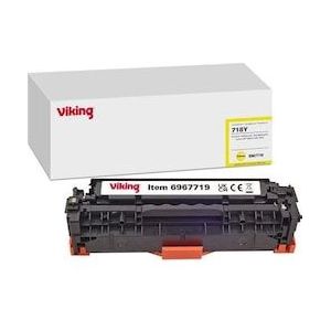 Viking - Tonercartridge - Geel - Compatibel met Canon 718Y - Tot 2900 pagina's